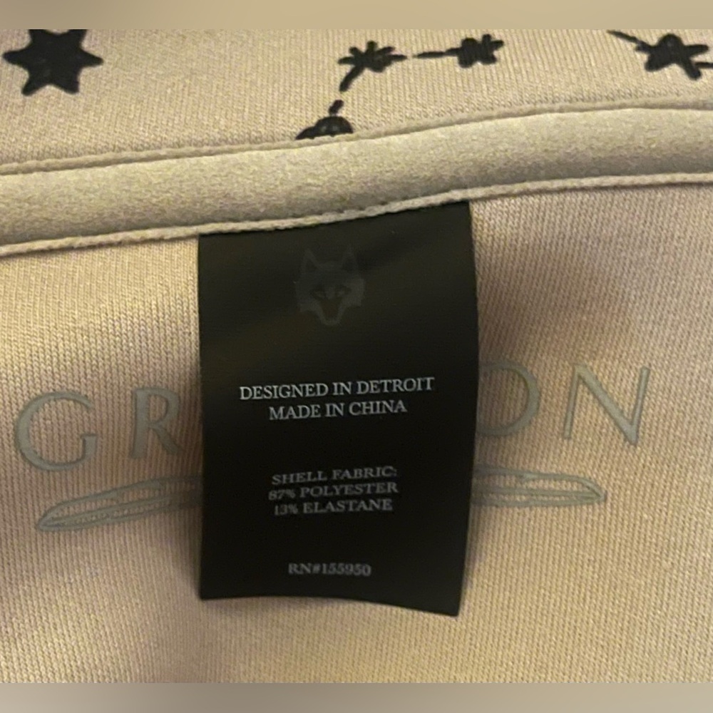NWT Greyson Moon Diamond Kristina full zip hoodie in Sand. Size L - Picture 10 of 15